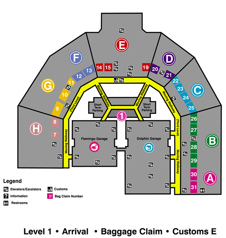 Miami International Airport Terminal Maps | Miami International Airport